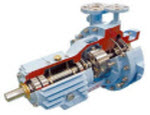 Single-stage horizontal, radially split pump in back pull-out design to API 610, with radial impeller; centreline mount. 