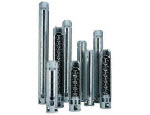 Multistage pressed stainless steel casing and impeller submersible bore pump.